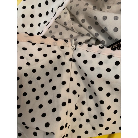 Pretty Little Thing NWT  Size 8 Black/White Polka Dot Wrap Style Skirt - Picture 6 of 7